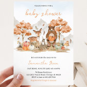 Geslachtsneutrale herfst bos babyborrel kaart