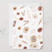 Geslachtsneutrale herfstbeer babyshower kaart (Achterkant)