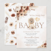 Geslachtsneutrale herfstbeer babyshower kaart (Voorkant / Achterkant)