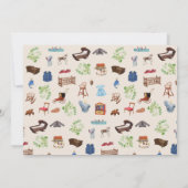 Geslachtsneutrale  kinderspeelgoed Baby shower Bedankkaart (Achterkant)