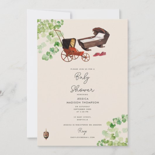 Geslachtsneutrale  kinderspeelgoed Baby shower Kaart (Voorkant)