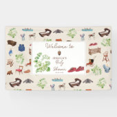 Geslachtsneutrale  kinderspeelgoed Baby shower Spandoek (Horizontaal)