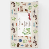 Geslachtsneutrale  kinderspeelgoed Baby shower Spandoek (Verticaal)