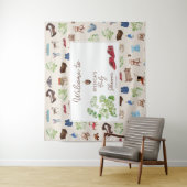 Geslachtsneutrale  kinderspeelgoed Baby shower Wandkleed (In situ)