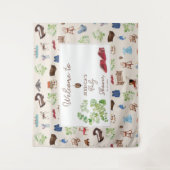 Geslachtsneutrale  kinderspeelgoed Baby shower Wandkleed (Voorkant)