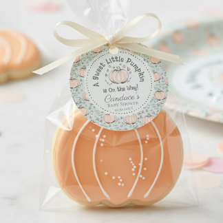 Geslachtsneutrale kleine pompoen Herfst Baby showe Bedankjes Labels