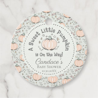 Geslachtsneutrale kleine pompoen Herfst Baby showe Bedankjes Labels