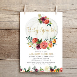 Geslachtsneutrale kleine pompoen herfst baby sprin kaart