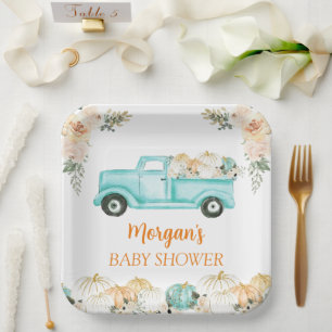 Geslachtsneutrale kleine pompoen Schattige Baby sh Papieren Bordje