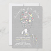 Geslachtsneutrale konijn babyshower uitnodigingen (Voorkant)
