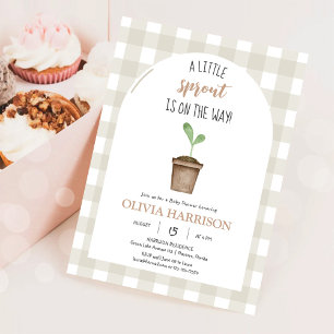 Geslachtsneutrale Little Sprout Baby Shower Kaart