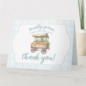 Geslachtsneutrale lokaal geteelde Baby shower vouw Bedankkaart (Voorkant)