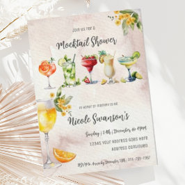 Geslachtsneutrale mocktail Baby shower uitnodiging