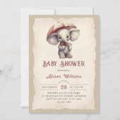 Geslachtsneutrale  olifant Baby shower Kaart (Voorkant)