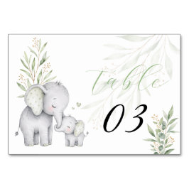 Geslachtsneutrale Olifant Eucalyptus Baby Shower Kaart