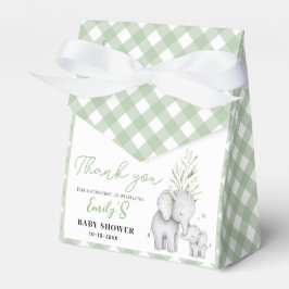 Geslachtsneutrale Olifant Groene Baby Shower Bedankdoosjes