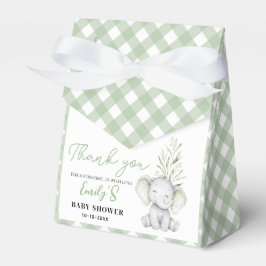 Geslachtsneutrale Olifant Groene Baby Shower Bedankdoosjes