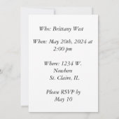 Geslachtsneutrale Paarse konijnenuitnodiging voor  Kaart (Achterkant)