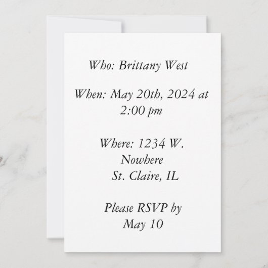 Geslachtsneutrale Paarse konijnenuitnodiging voor  Kaart (Achterkant)