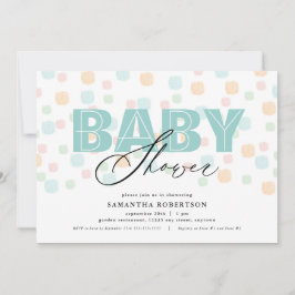 Geslachtsneutrale Pastel Stippen Baby Shower