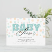 Geslachtsneutrale Pastel Stippen Baby Shower (Staand voorkant)