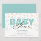 Geslachtsneutrale Pastel Stippen Baby Shower (Voorkant / Achterkant)