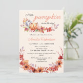 Geslachtsneutrale pompoen Herfst herfst Baby showe Kaart (Staand voorkant)