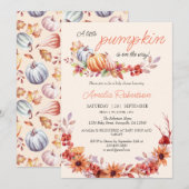 Geslachtsneutrale pompoen Herfst herfst Baby showe Kaart (Voorkant / Achterkant)