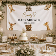 Geslachtsneutrale Safari Baby Shower Slagbanner