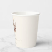 Geslachtsneutrale teddybeer Boho-Baby shower Papieren Bekers (Links)