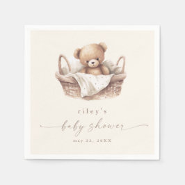 Geslachtsneutrale teddybeer Boho-Baby shower Servet