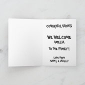 Geslachtsneutrale welkomstkaart voor pasgeborenen kaart (Binnen)