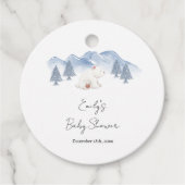 Geslachtsneutrale winterpolaire Beer Baby shower Bedankjes Labels (Voorkant)