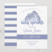 Geslachtsneutrale wolk babyshower uitnodiging (Voorkant / Achterkant)
