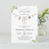 Geslachtsonafhankelijke babyshower kaart (Staand voorkant)