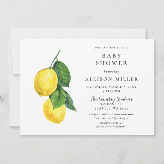 Geslachtsonafhankelijke babyshower uitnodiging met (Voorkant)