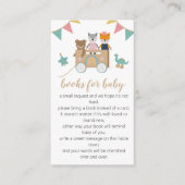 Geslachtsonneutrale babyboeken voor babyfeestje informatiekaartje (Voorkant)