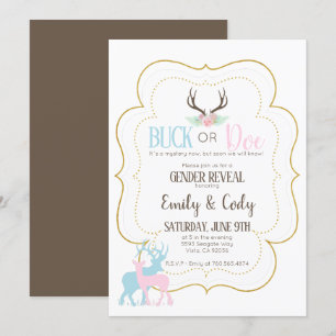 Geslachtsonthulling Feest Baby Shower voor Bok of  Kaart