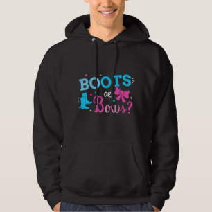 Geslachtsonthulling laarzen of linten bij babyfees hoodie