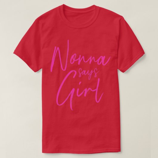 Geslachtsonthulling nonna zegt meisje bijpassende  t-shirt (Design voorkant)
