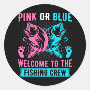 Geslachtsonthulling Vissen Roze Of Blauwe Verwelko Ronde Sticker