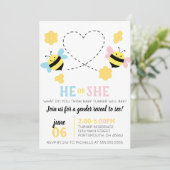 Geslachtsonthullingsfeest met bijenthema kaart (Staand voorkant)