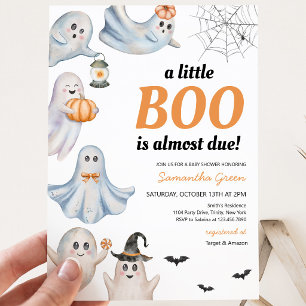 Geslachtsonzijdige A Little Boo Baby Shower Kaart