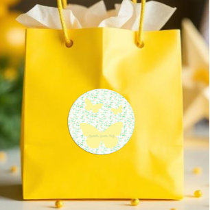 Geslachtsonzijdige baby shower tuinfeest ronde sticker