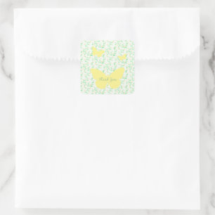 Geslachtsonzijdige baby shower tuinfeest vierkante sticker