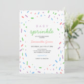 Geslachtsonzijdige Baby Sprinkle Kaart (Staand voorkant)
