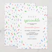 Geslachtsonzijdige Baby Sprinkle Kaart (Voorkant / Achterkant)