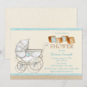 Geslachtsonzijdige babyshower uitnodigingen (Voorkant / Achterkant)