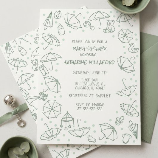 Geslachtsonzijdige babyshower uitnodigingen | Para
