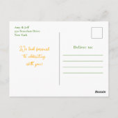 Geslachtsonzijdige babyshower voor giraffe briefkaart (Achterkant)